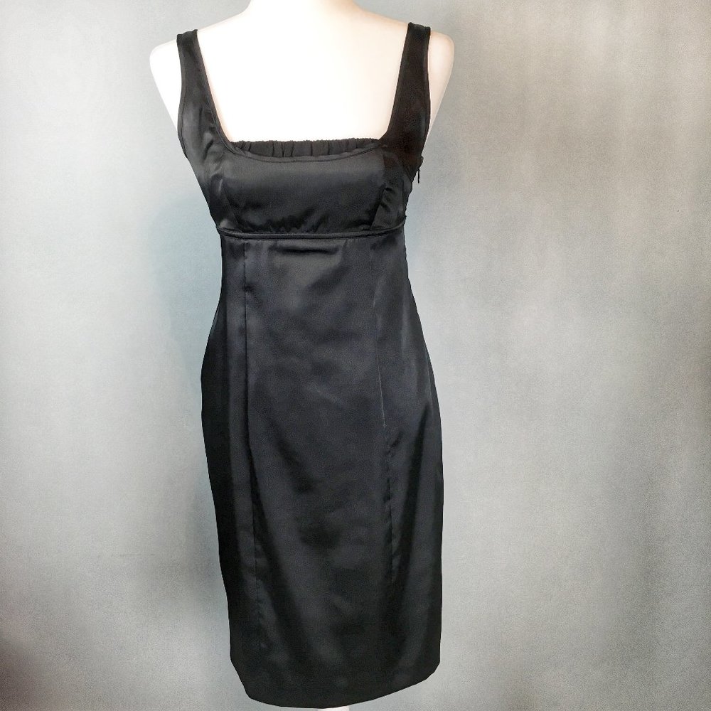 Express Black Silk Midi Dress - Size 4(US)